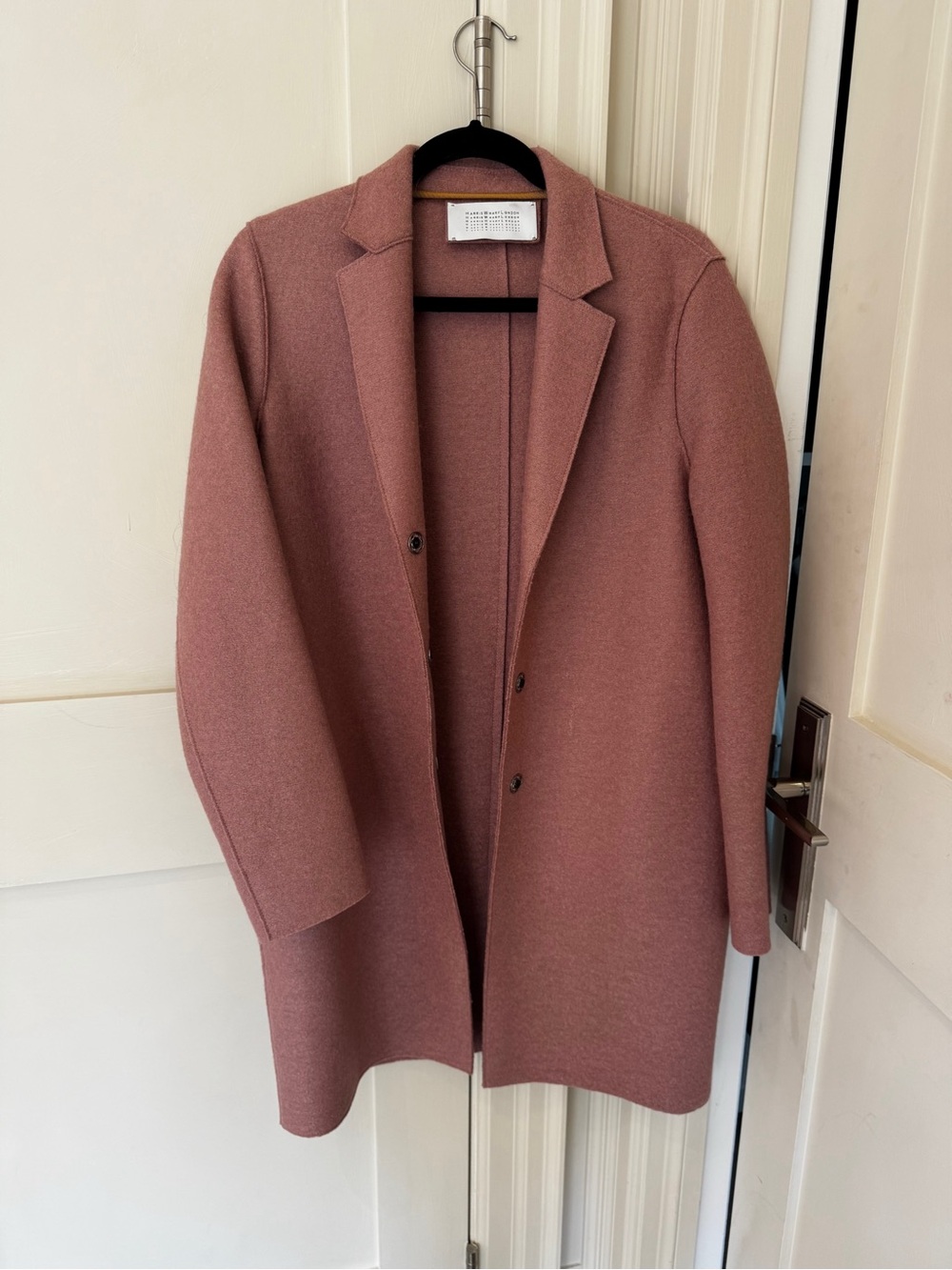 Harris Wharf London Dusty Rose Wool Coat